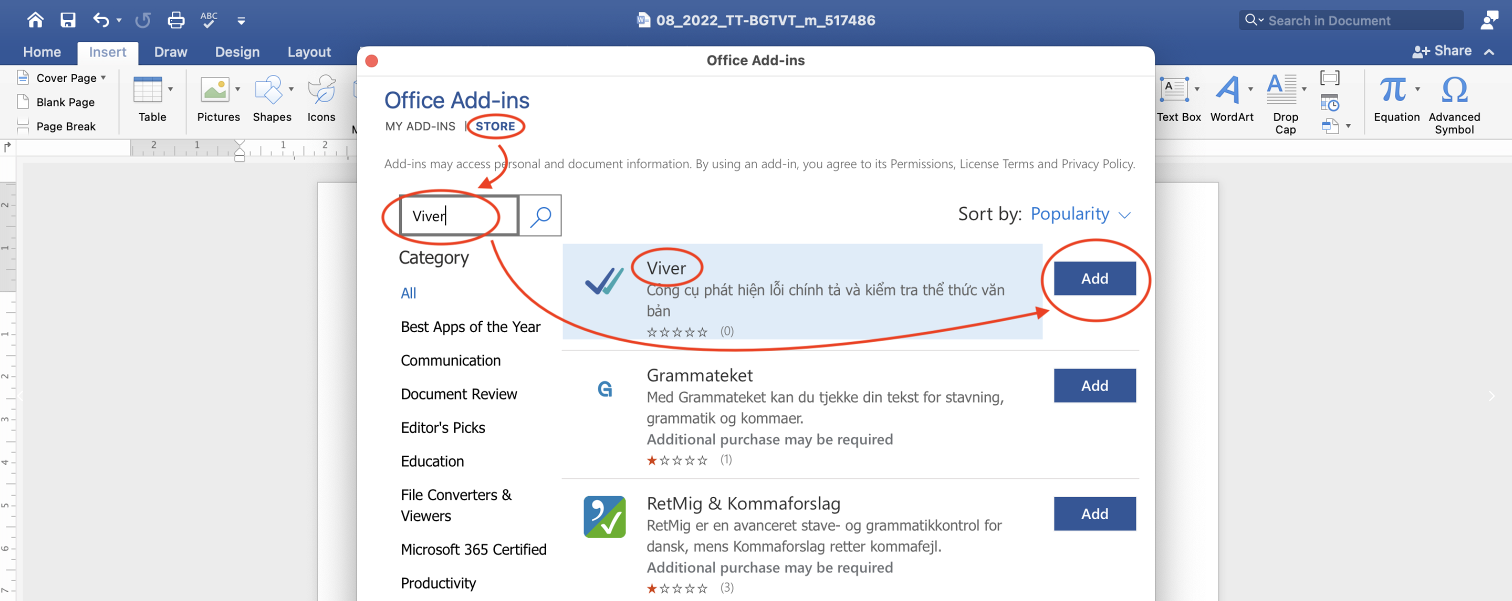 Hướng dẫn cài đặt Viver Add-in kiểm tra chính tả & thể thức trên Word – Microsoft Office